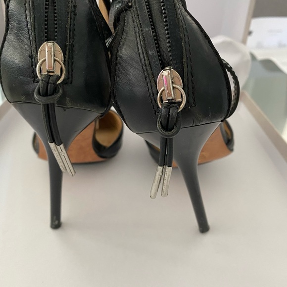 LAMB Sz 7 Serena Point Toe T-Strap Pump Black - Picture 5 of 8